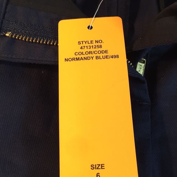 Tory Burch "Kori" pants, dark blue, size 6, NWT - Picture 3 of 5